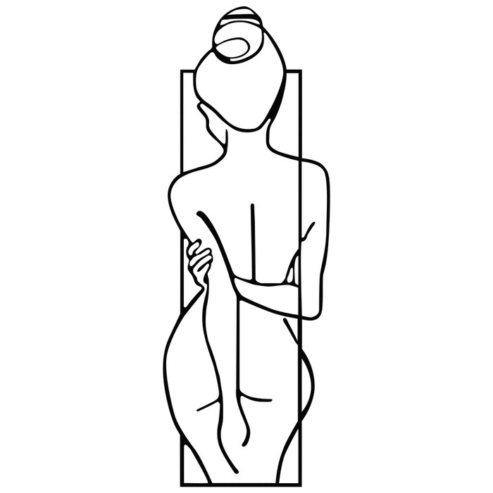 Wallity Female Posture Escultura de Pared Negra Wallity Female Posture Escultura de Pared Negra